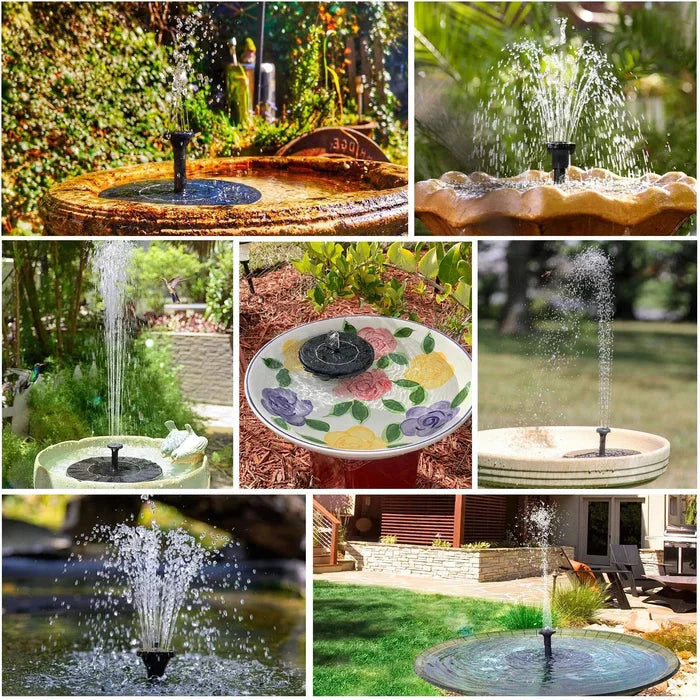 ☀LAST DAY SALE 50% OFF!!🐦️⛲Compact Solar Bird Fountain Pump – Keep Your Garden Alive!