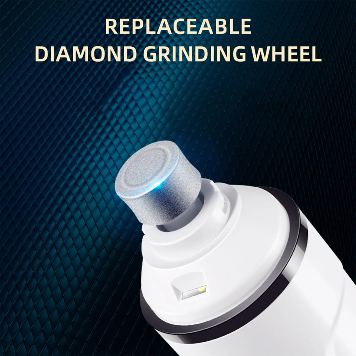 Rechargeable LED Pet Nail Grinder – Low-Noise Diamond Trimmer with Quick Finder & USB-C Charging